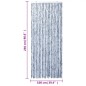 vidaXL Fliegenvorhang Silbern 100x230 cm Chenille vidaXL Fliegenvorhang Silbern 100x230 cm Chenille