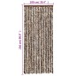 vidaXL Fliegenvorhang Braun und Weiß 100x230 cm Chenille vidaXL Fliegenvorhang Braun und Weiß 100x230 cm Chenille