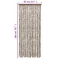vidaXL Fliegenvorhang Taupe und Weiß 90x200 cm Chenille vidaXL Fliegenvorhang Taupe und Weiß 90x200 cm Chenille