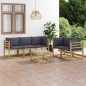6-tlg. Garten-Lounge-Set mit Anthrazit Kissen 6-tlg. Garten-Lounge-Set mit Anthrazit Kissen
