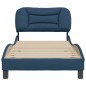 vidaXL Bettgestell mit Kopfteil Blau 90x190 cm Stoff vidaXL Bettgestell mit Kopfteil Blau 90x190 cm Stoff