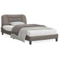 vidaXL Bettgestell mit Kopfteil Taupe 100x200 cm Stoff vidaXL Bettgestell mit Kopfteil Taupe 100x200 cm Stoff