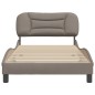vidaXL Bettgestell mit Kopfteil Taupe 100x200 cm Stoff vidaXL Bettgestell mit Kopfteil Taupe 100x200 cm Stoff