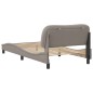 vidaXL Bettgestell mit Kopfteil Taupe 100x200 cm Stoff vidaXL Bettgestell mit Kopfteil Taupe 100x200 cm Stoff