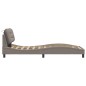 vidaXL Bettgestell mit Kopfteil Taupe 80x200 cm Stoff vidaXL Bettgestell mit Kopfteil Taupe 80x200 cm Stoff