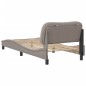 vidaXL Bettgestell mit Kopfteil Taupe 80x200 cm Stoff vidaXL Bettgestell mit Kopfteil Taupe 80x200 cm Stoff