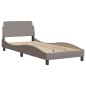 vidaXL Bettgestell mit Kopfteil Taupe 80x200 cm Stoff vidaXL Bettgestell mit Kopfteil Taupe 80x200 cm Stoff