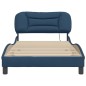 vidaXL Bettgestell mit Kopfteil Blau 100x200 cm Stoff vidaXL Bettgestell mit Kopfteil Blau 100x200 cm Stoff