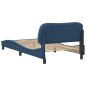 vidaXL Bettgestell mit Kopfteil Blau 100x200 cm Stoff vidaXL Bettgestell mit Kopfteil Blau 100x200 cm Stoff