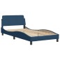 vidaXL Bettgestell mit Kopfteil Blau 100x200 cm Stoff vidaXL Bettgestell mit Kopfteil Blau 100x200 cm Stoff