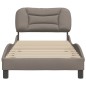 vidaXL Bettgestell mit Kopfteil Taupe 90x190 cm Stoff vidaXL Bettgestell mit Kopfteil Taupe 90x190 cm Stoff
