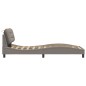 vidaXL Bettgestell mit Kopfteil Taupe 90x200 cm Stoff vidaXL Bettgestell mit Kopfteil Taupe 90x200 cm Stoff