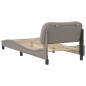 vidaXL Bettgestell mit Kopfteil Taupe 90x200 cm Stoff vidaXL Bettgestell mit Kopfteil Taupe 90x200 cm Stoff