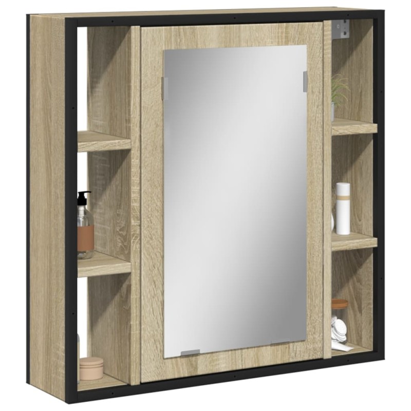 vidaXL Bad-Spiegelschrank Sonoma-Eiche 60x16x60 cm Holzwerkstoff vidaXL Bad-Spiegelschrank Sonoma-Eiche 60x16x60 cm Holzwerkstoff