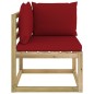vidaXL Garten-Ecksofas & Kissen in Grün 2 Stk. Kiefernholz vidaXL Garten-Ecksofas & Kissen in Grün 2 Stk. Kiefernholz