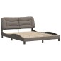 vidaXL Bettgestell mit Kopfteil Taupe 160x200 cm Stoff vidaXL Bettgestell mit Kopfteil Taupe 160x200 cm Stoff