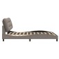 vidaXL Bettgestell mit Kopfteil Taupe 160x200 cm Stoff vidaXL Bettgestell mit Kopfteil Taupe 160x200 cm Stoff
