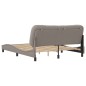 vidaXL Bettgestell mit Kopfteil Taupe 160x200 cm Stoff vidaXL Bettgestell mit Kopfteil Taupe 160x200 cm Stoff