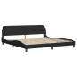 vidaXL Bettgestell mit Kopfteil Schwarz 200x200 cm Stoff vidaXL Bettgestell mit Kopfteil Schwarz 200x200 cm Stoff