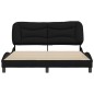 vidaXL Bettgestell mit Kopfteil Schwarz 160x200 cm Stoff vidaXL Bettgestell mit Kopfteil Schwarz 160x200 cm Stoff