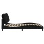 vidaXL Bettgestell mit Kopfteil Schwarz 160x200 cm Stoff vidaXL Bettgestell mit Kopfteil Schwarz 160x200 cm Stoff