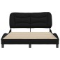 vidaXL Bettgestell mit Kopfteil Schwarz 120x200 cm Stoff vidaXL Bettgestell mit Kopfteil Schwarz 120x200 cm Stoff