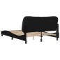 vidaXL Bettgestell mit Kopfteil Schwarz 120x200 cm Stoff vidaXL Bettgestell mit Kopfteil Schwarz 120x200 cm Stoff