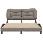 vidaXL Bettgestell mit Kopfteil Taupe 140x200 cm Stoff vidaXL Bettgestell mit Kopfteil Taupe 140x200 cm Stoff