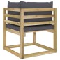 vidaXL Garten-Ecksofa mit Kissen in Grün Imprägniertes Kiefernholz vidaXL Garten-Ecksofa mit Kissen in Grün Imprägniertes Kiefernholz
