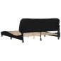 vidaXL Bettgestell mit Kopfteil Schwarz 180x200 cm Stoff vidaXL Bettgestell mit Kopfteil Schwarz 180x200 cm Stoff