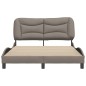vidaXL Bettgestell mit Kopfteil Taupe 120x200 cm Stoff vidaXL Bettgestell mit Kopfteil Taupe 120x200 cm Stoff
