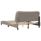 vidaXL Bettgestell mit Kopfteil Taupe 120x200 cm Stoff vidaXL Bettgestell mit Kopfteil Taupe 120x200 cm Stoff