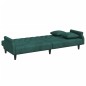 vidaXL Schlafsofa 2-Sitzer mit Kissen und Fußhocker Dunkelgrün Samt vidaXL Schlafsofa 2-Sitzer mit Kissen und Fußhocker Dunkelgrün Samt