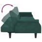 vidaXL Schlafsofa 2-Sitzer mit Kissen und Fußhocker Dunkelgrün Samt vidaXL Schlafsofa 2-Sitzer mit Kissen und Fußhocker Dunkelgrün Samt