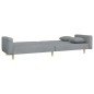 vidaXL Schlafsofa 2-Sitzer mit Fußhocker Hellgrau Stoff vidaXL Schlafsofa 2-Sitzer mit Fußhocker Hellgrau Stoff