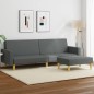 vidaXL Schlafsofa 2-Sitzer mit Fußhocker Dunkelgrau Stoff vidaXL Schlafsofa 2-Sitzer mit Fußhocker Dunkelgrau Stoff