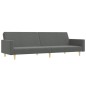 vidaXL Schlafsofa 2-Sitzer mit Fußhocker Dunkelgrau Stoff vidaXL Schlafsofa 2-Sitzer mit Fußhocker Dunkelgrau Stoff
