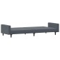 vidaXL Schlafsofa 2-Sitzer mit Fußhocker Dunkelgrau Samt vidaXL Schlafsofa 2-Sitzer mit Fußhocker Dunkelgrau Samt