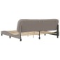 vidaXL Bettgestell mit Kopfteil Taupe 200x200 cm Stoff vidaXL Bettgestell mit Kopfteil Taupe 200x200 cm Stoff