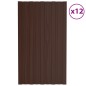 vidaXL Dachpaneele 12 Stk. Verzinkter Stahl Braun 80x45 cm vidaXL Dachpaneele 12 Stk. Verzinkter Stahl Braun 80x45 cm