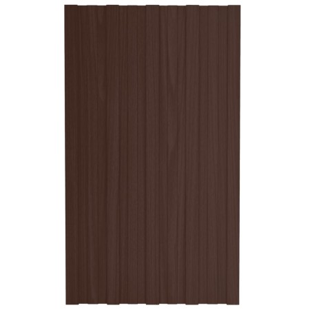 vidaXL Dachpaneele 12 Stk. Verzinkter Stahl Braun 80x45 cm