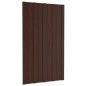 vidaXL Dachpaneele 12 Stk. Verzinkter Stahl Braun 80x45 cm vidaXL Dachpaneele 12 Stk. Verzinkter Stahl Braun 80x45 cm
