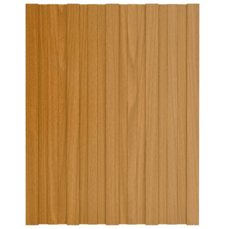 vidaXL Dachpaneele 12 Stk. Verzinkter Stahl Holzoptik Hell 60x45 cm