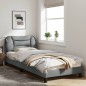 vidaXL Bettgestell mit Kopfteil Hellgrau 80x200 cm Stoff vidaXL Bettgestell mit Kopfteil Hellgrau 80x200 cm Stoff
