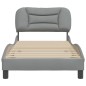 vidaXL Bettgestell mit Kopfteil Hellgrau 80x200 cm Stoff vidaXL Bettgestell mit Kopfteil Hellgrau 80x200 cm Stoff