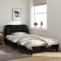 vidaXL Bettgestell mit Kopfteil Schwarz 100x200 cm Stoff vidaXL Bettgestell mit Kopfteil Schwarz 100x200 cm Stoff