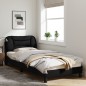 vidaXL Bettgestell mit Kopfteil Schwarz 90x190 cm Stoff vidaXL Bettgestell mit Kopfteil Schwarz 90x190 cm Stoff