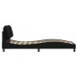 vidaXL Bettgestell mit Kopfteil Schwarz 90x190 cm Stoff vidaXL Bettgestell mit Kopfteil Schwarz 90x190 cm Stoff