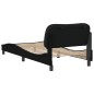vidaXL Bettgestell mit Kopfteil Schwarz 90x190 cm Stoff vidaXL Bettgestell mit Kopfteil Schwarz 90x190 cm Stoff