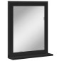 vidaXL Badspiegel mit Ablage Schwarz 50x12x60 cm Holzwerkstoff vidaXL Badspiegel mit Ablage Schwarz 50x12x60 cm Holzwerkstoff